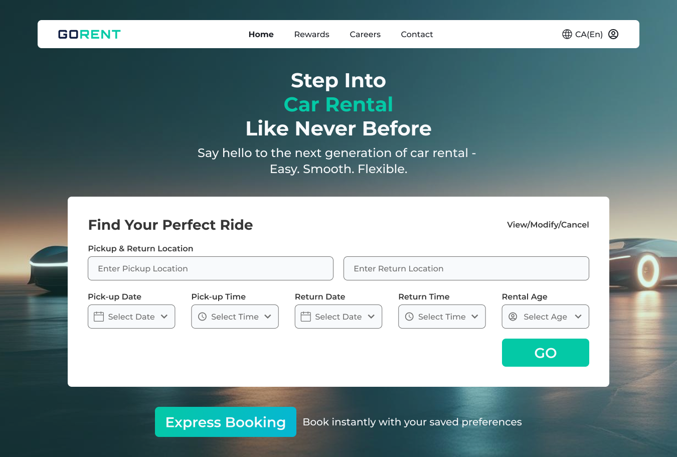 High-Fi Homepage Mockup